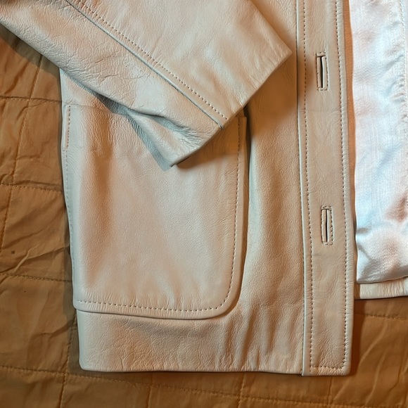 Beautiful cream leather Gap jacket - Picture 3 of 6